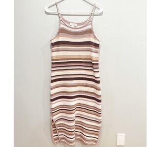 House of Harlow 1960 crochet midi dress brown